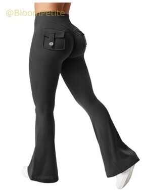 High Waist Flare Leggings with Pockets for Women Workout Gym Yoga